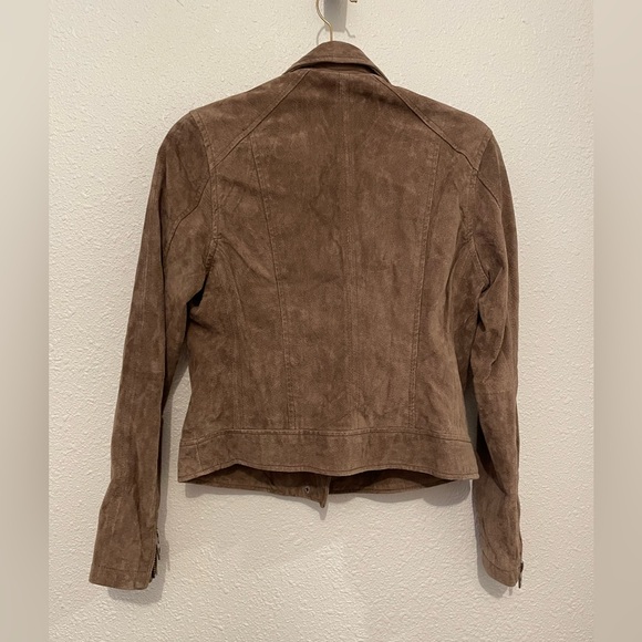Gorgeous Women's Leather Jacket Medium Brown Tan Suede Motorcycle BlankNyc Moto - Picture 10 of 11